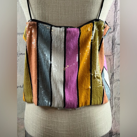 Veronica Beard Size:12 Women Harmoni Multi Color Stripe Tank Top - Picture 4 of 10